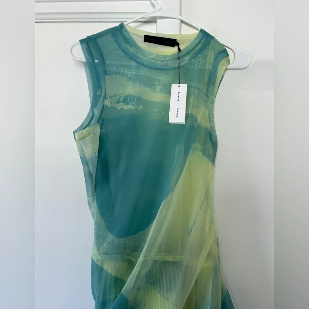 PROENZA SCHOULER Layered printed chiffon dress NWT - Picture 9 of 12